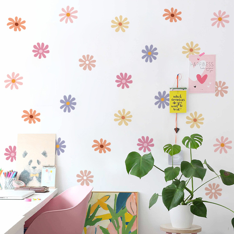Papatya Çiçek Duvar Çıkartmala - Baby Nursery Peel And Stick Wallpaper incelemesi ve fiyatı