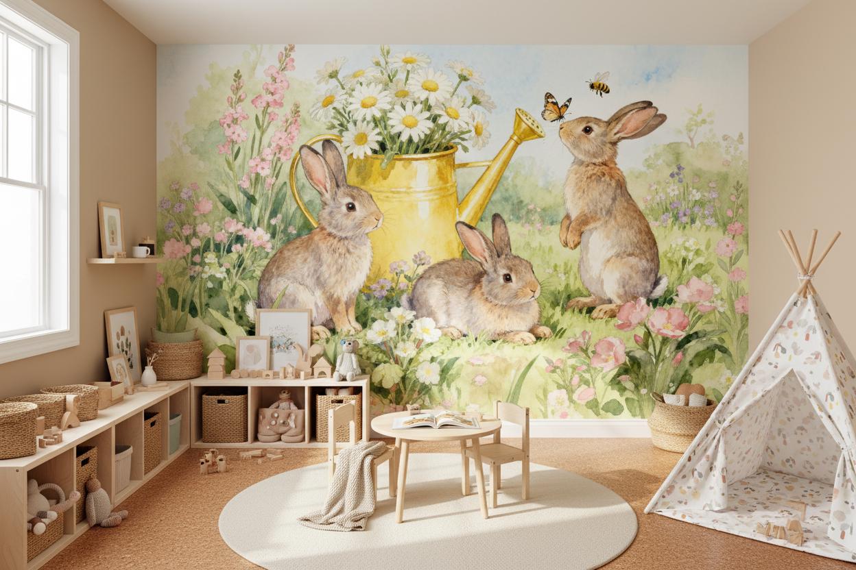 Çizgi Film Hayvanları Temalı D - Baby Nursery Peel And Stick Wallpaper incelemesi ve fiyatı