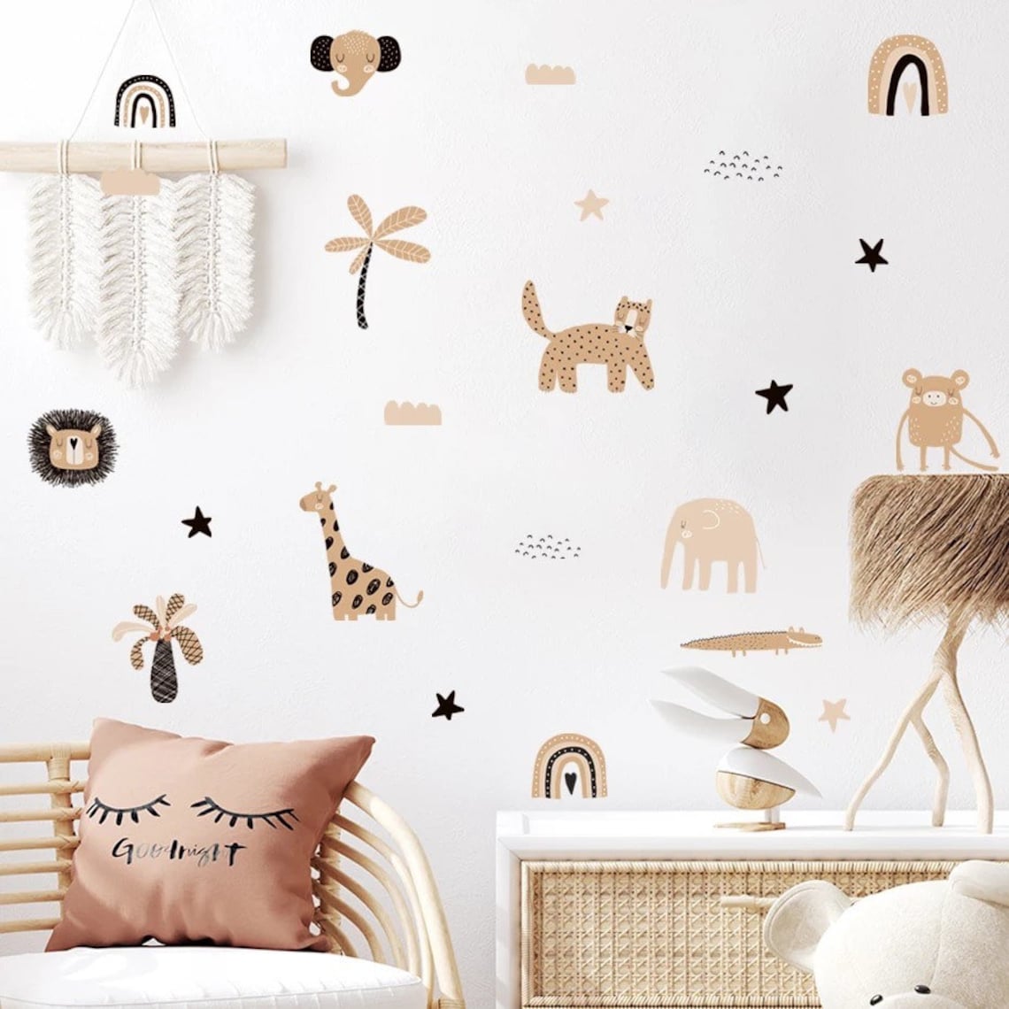 Boho Karikatür Gökkuşağı Yıldı - Baby Nursery Decor Girl incelemesi ve fiyatı
